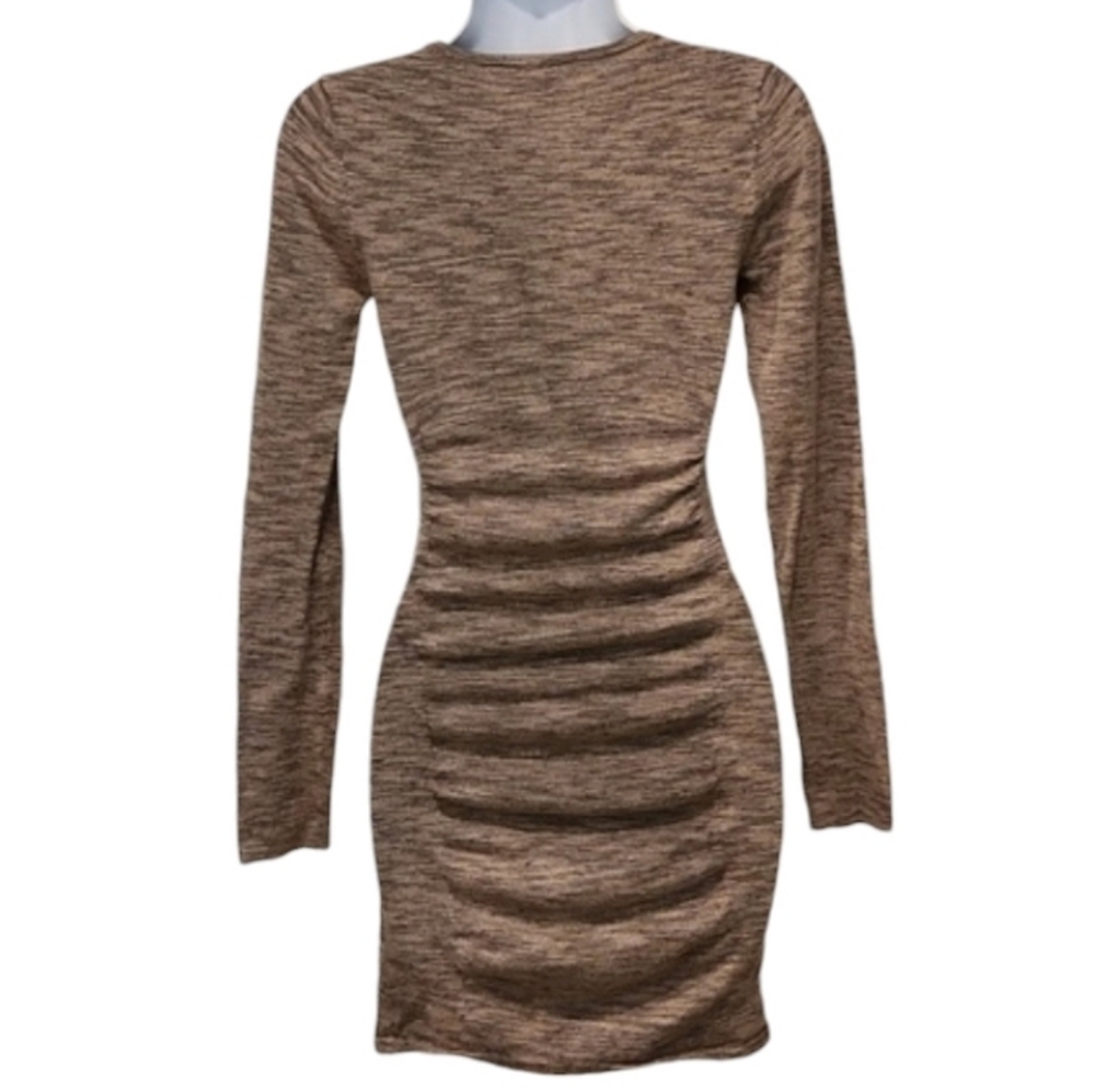 Express Ruched Fall Mini Dress - Picture 4 of 6